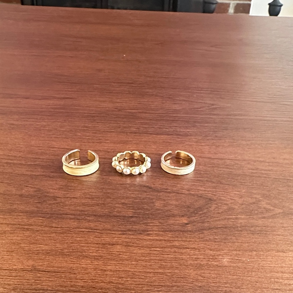 Set of 3 Gold Rings